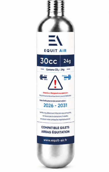 EQUIT AIR PRO - Cartouche CO₂ 30cc - 24g