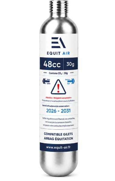 EQUIT AIR PRO - Cartouche CO₂ 48cc - 30g