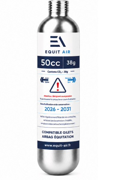 EQUIT AIR PRO - Cartouche CO₂ 50cc - 38g